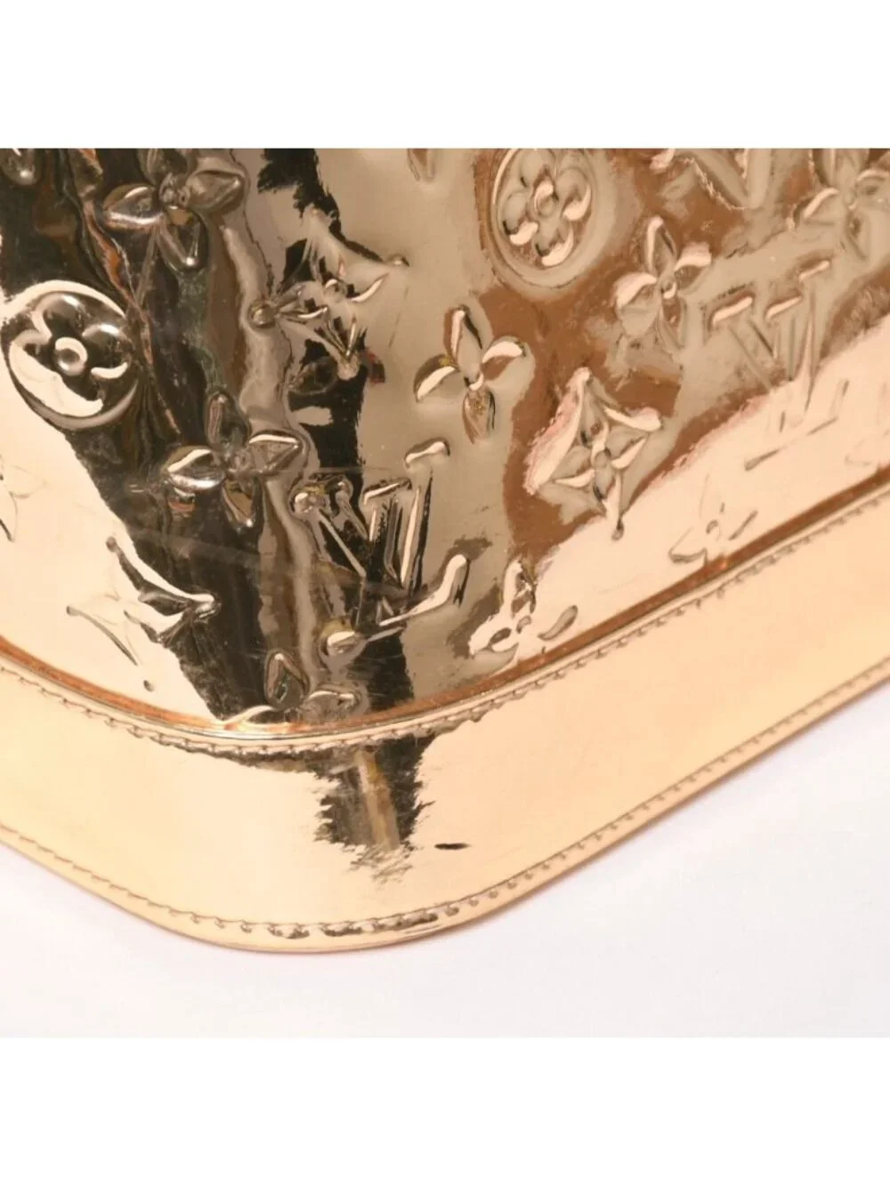 Louis Vuitton Alma GM Handbag Monogram Miroir Gold